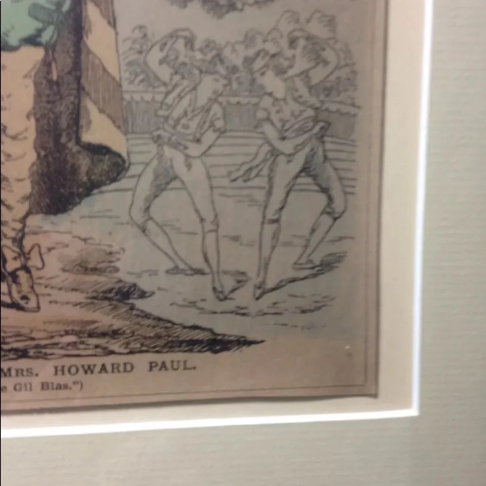 VTG Framed Print Mrs.‎ Howard Paul  Actress 1871